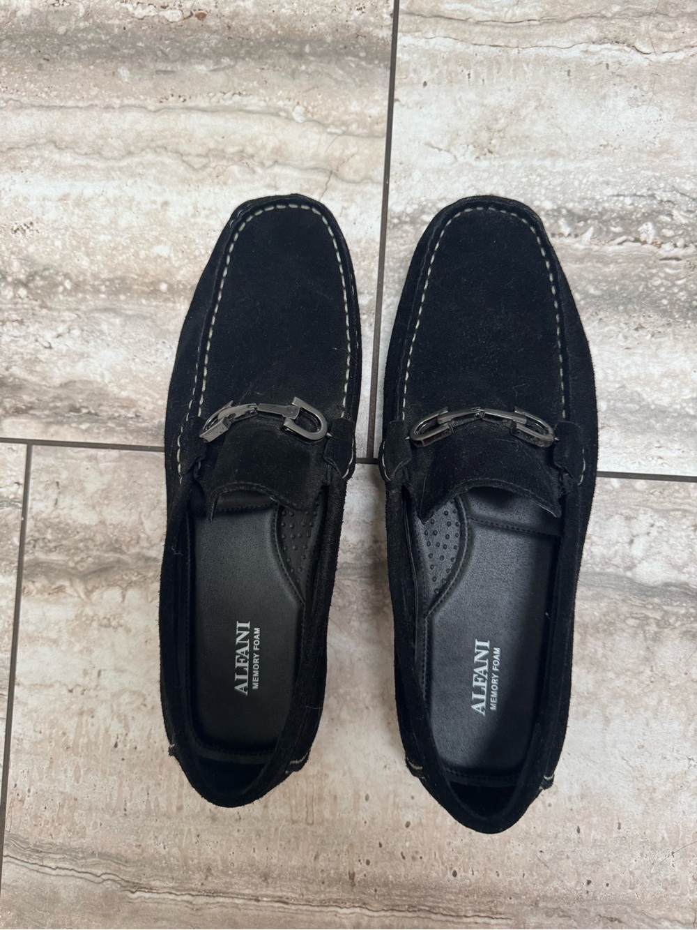Alfani Black Suede Bit Slip-On Loafers